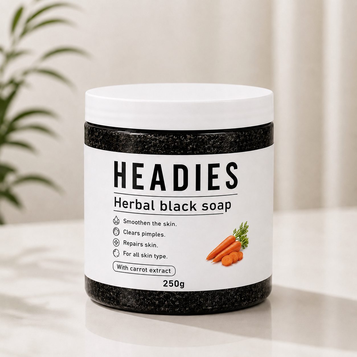 Herbal black soap