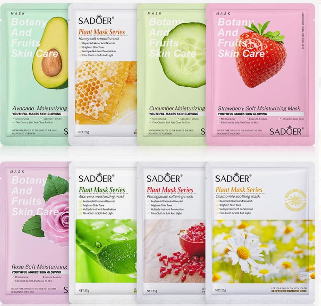Glass skin sheet mask